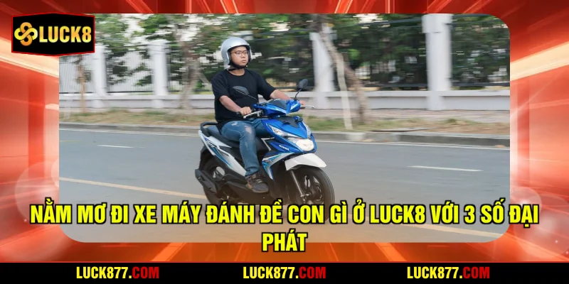 Nằm Mơ Đi Xe Máy Đánh Đề Con Gì Ở LUCK8 Với 3 Số Đại Phát