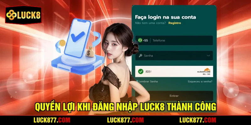 Quyền lợi khi đăng nhập LUCK8 thành công